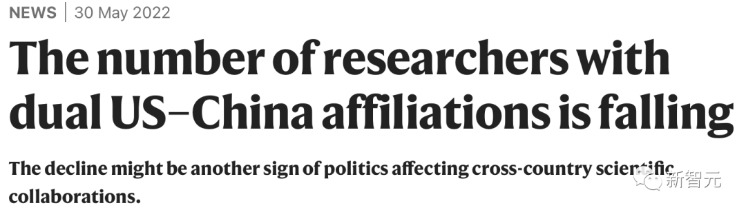 「中国行动计划」遗毒！Nature：中美科研合作断崖式下跌20％！